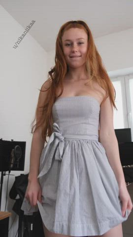 Cute Dress ginger Porn GIF