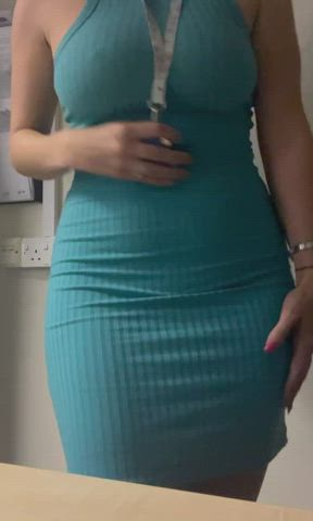 Gigantic breasts ass Bouncing boobies Coworker Dress Office OnlyFans snatch Porn GIF