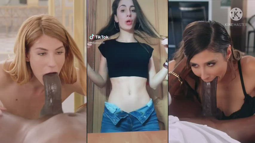 BBC oral sex Compilation spunk Face Fuck Interracial PMV Riding Split Screen Porn TikTok Porn GIF