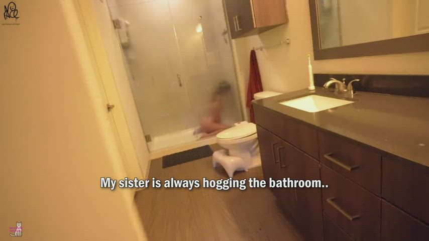 Breeding Caption Creampie Freeuse Masturbating Shower Sister Step-Sister Porn GIF