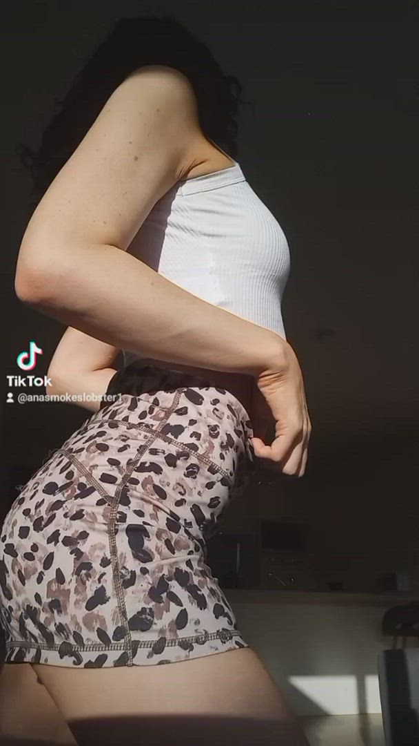 Behind NSFW Nude OnlyFans Perky skinny TikTok melons Porn GIF